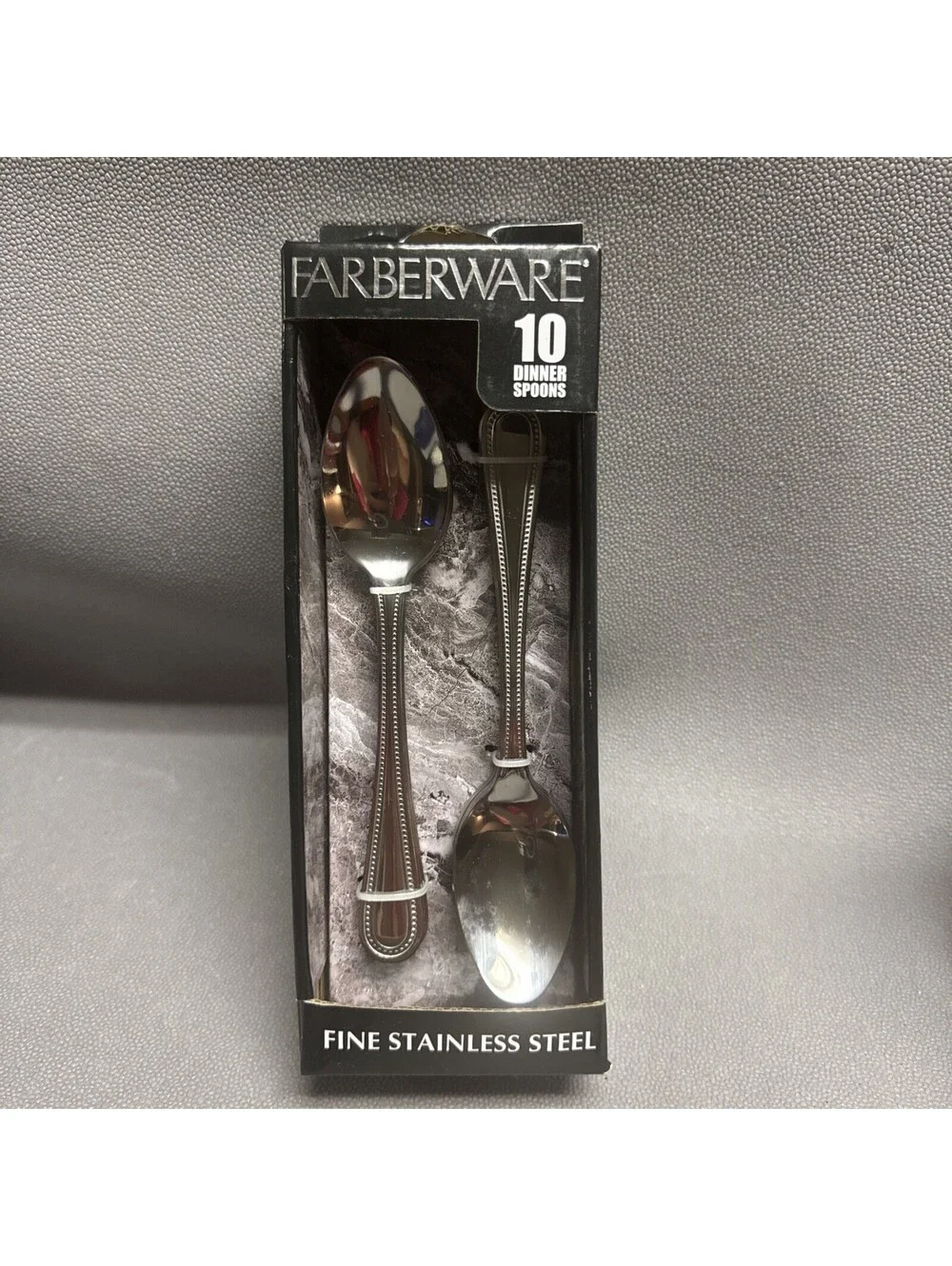 Farberware Cosmopolitan 10 Stainless Steel Dinner Spoons Dishwasher Safe Silver